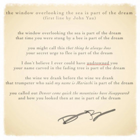 the window overlooking the sea is part of the dream